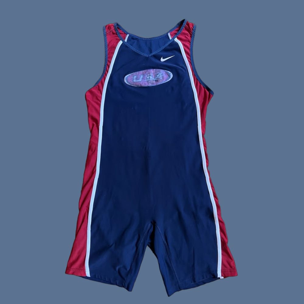 Nike VINTAGE Nike USA Olympic Team Track & Field Unisuit Singlet Mens XL Blue 90s USA Nike Singlet Tracksuit Athletic Size US 36 / EU 52 - 1 Thumbnail