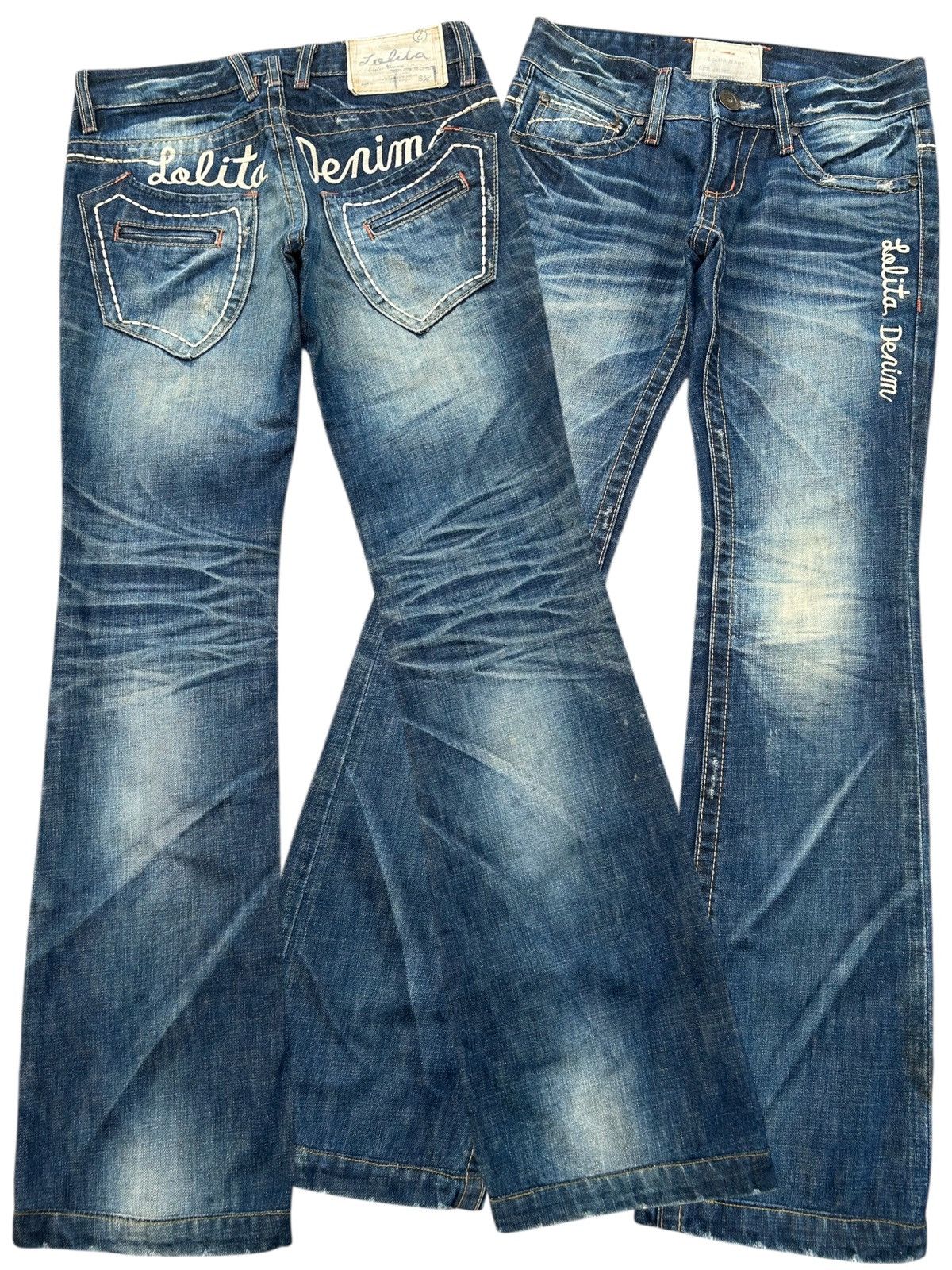 Kapital Flare YOSHITOMO NARA LOLITA JAPANESE Low rise Denim Jeans Size US 29 - 1 Thumbnail