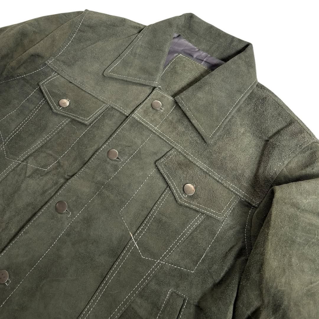 Designer × Genuine Leather Trucker Leather Jacket Size US M / EU 48-50 / 2 - 3 Thumbnail