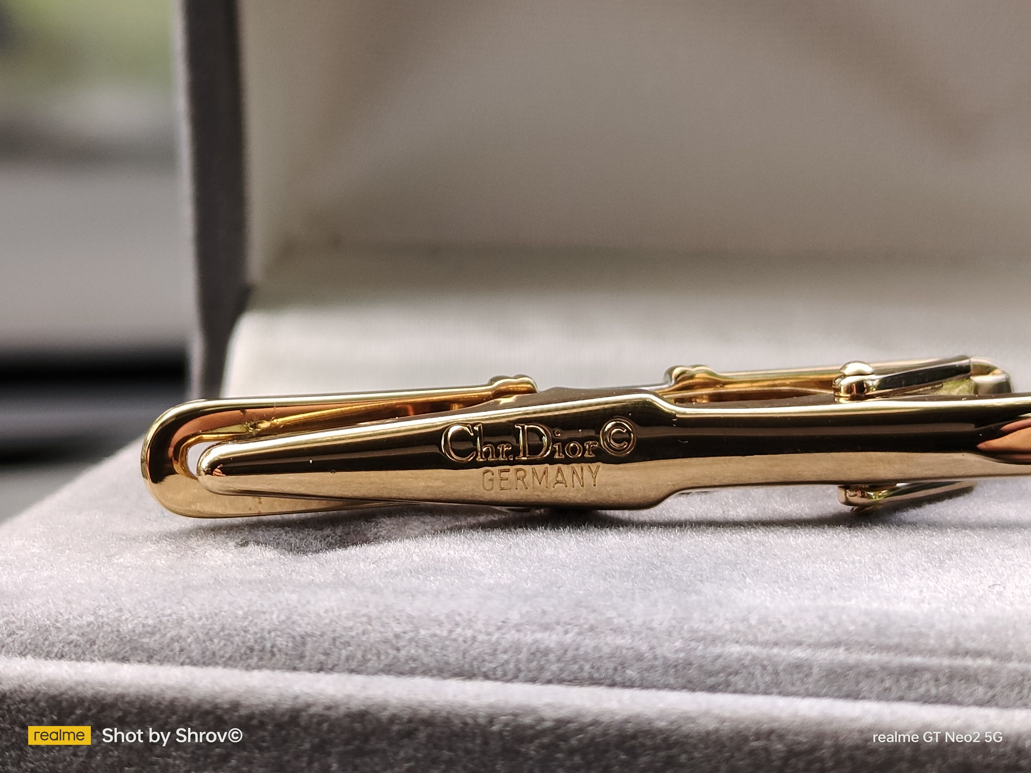 Dior Christian Dior Tie Pin Dior Logo Vintage Gold x Silver Size ONE SIZE - 5 Thumbnail