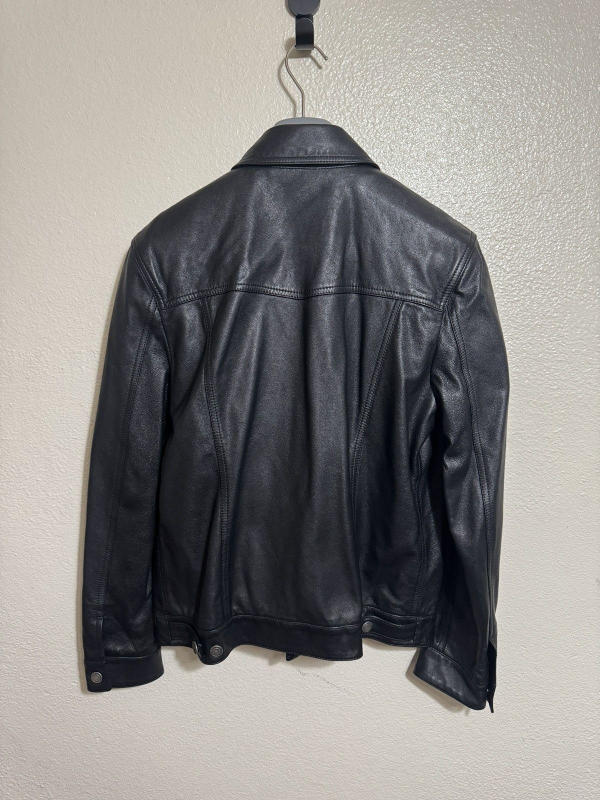 Saint Laurent Paris Saint Laurent Leather Trucker Jacket Size US M / EU 48-50 / 2 - 2 Thumbnail