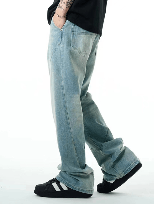 Japanese Brand × Jean Washed distressed casual straight jeans y2k Size US 32 / EU 48 - 3 Thumbnail