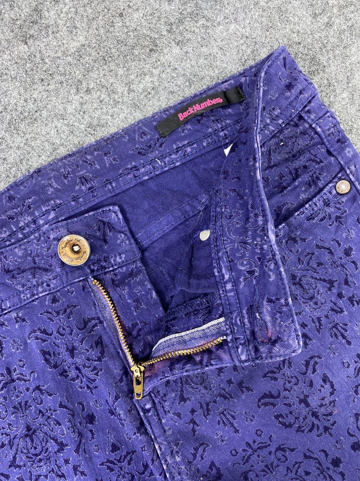 Jean Vintage Back Number Paisley Jeans - J1039 Size US 31 - 7 Thumbnail