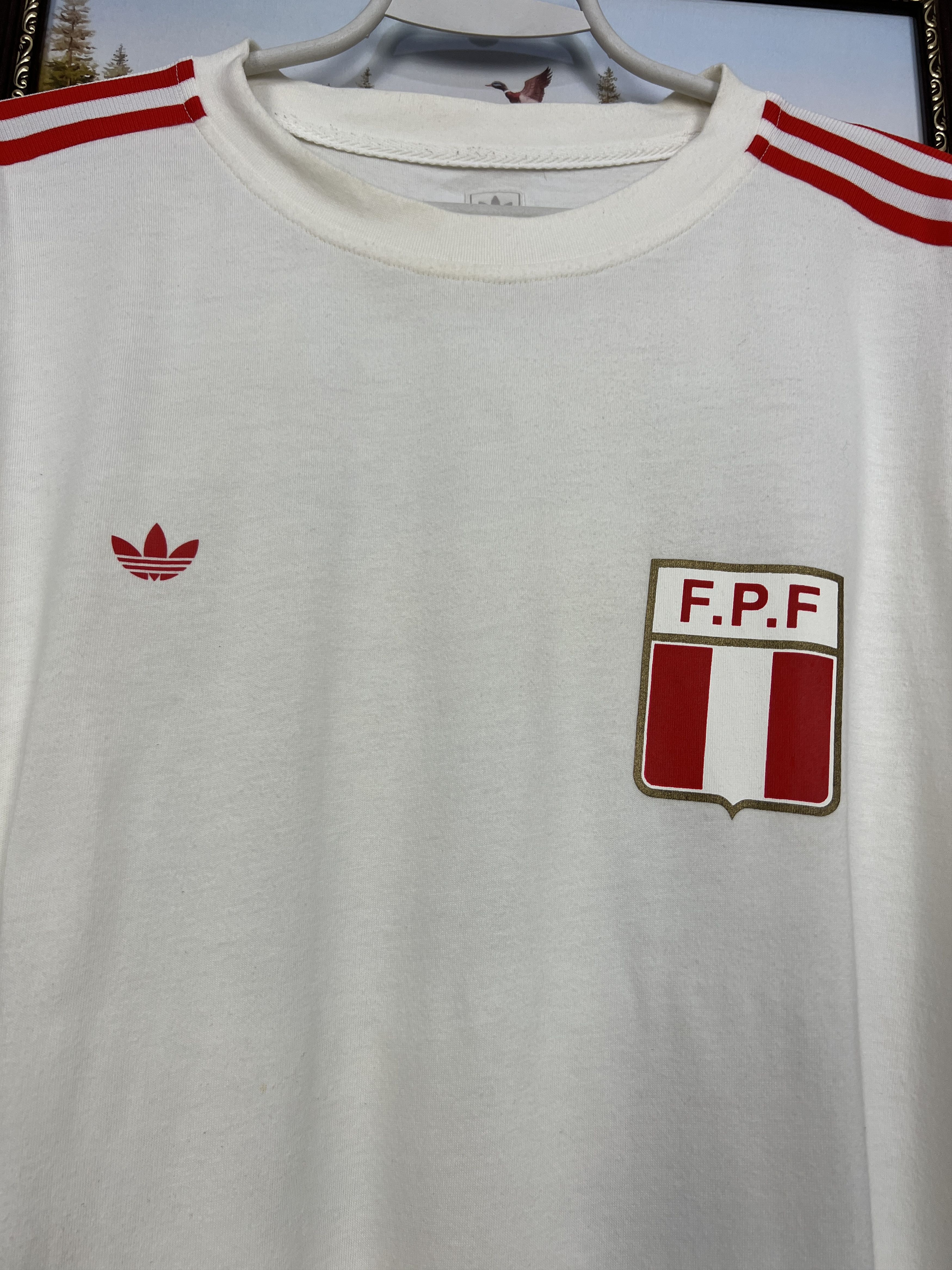 Adidas Vintage Adidas Originals Peru Football Shirt Soccer White Size US XL / EU 56 / 4 - 3 Thumbnail