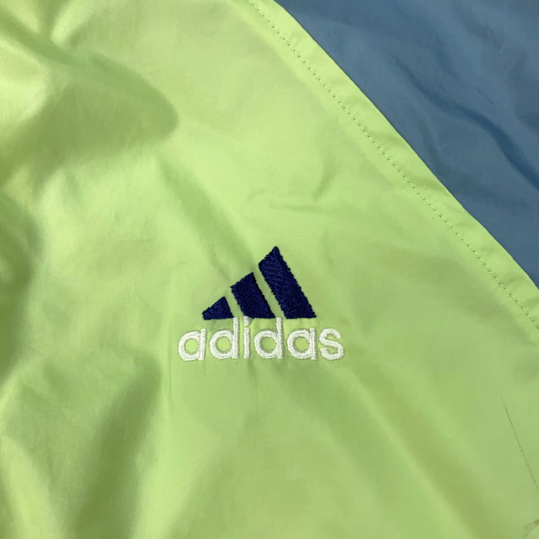 Adidas Adidas Jacket Mens M Yellow Windbreaker Full Zip Colorblock Hooded Pockets Size US M / EU 48-50 / 2 - 2 Thumbnail