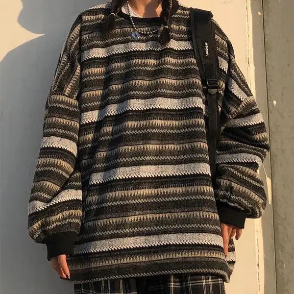 VIBE Striped Oversize Pullovers Size ONE SIZE - 1 Thumbnail