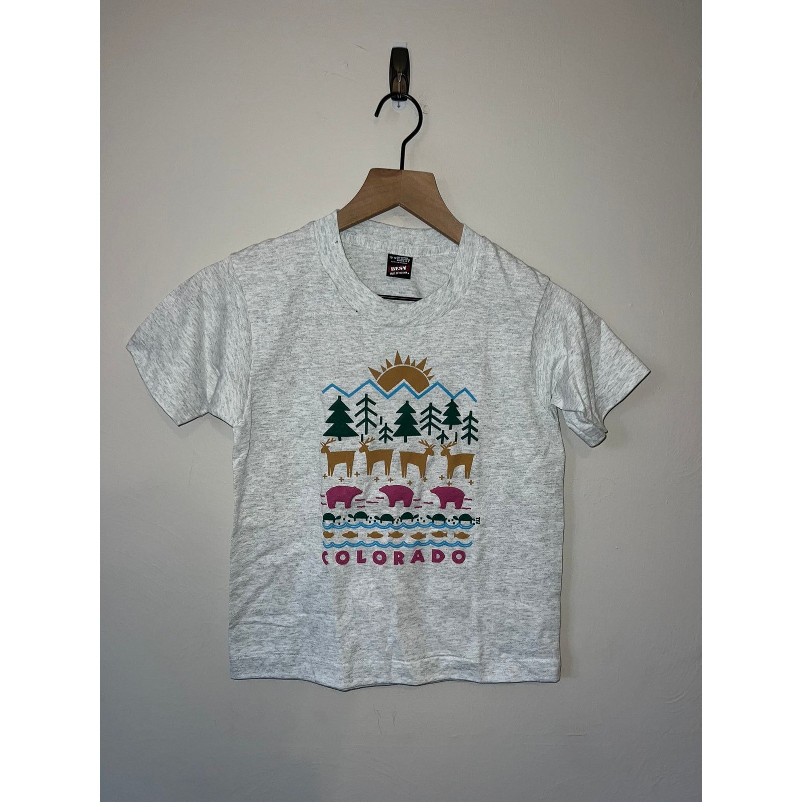 Fruit Of The Loom 90s Youth CO Colorado Nature Animal Child's M 10-12 Shirt Size S / US 4 / IT 40 - 1 Thumbnail