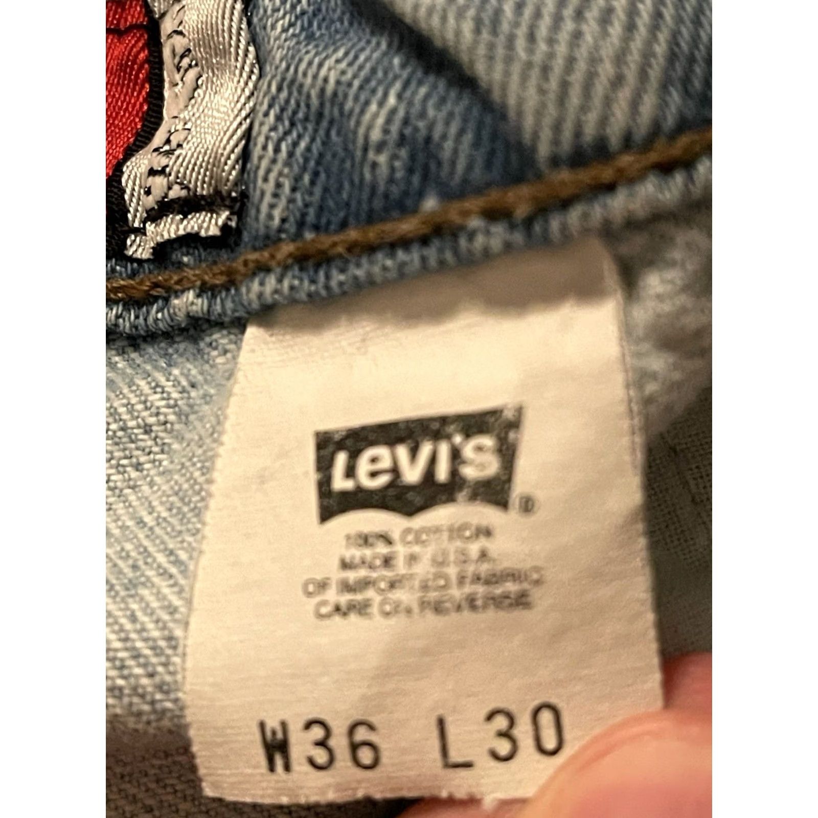 Levi's VINTAGE Levi's Silvertab Jeans Baggy Distressed USA 35x30 Mens Jeans Regular 35in Inseam Blue Cotton Denim 1996 Size US 35 - 5 Thumbnail