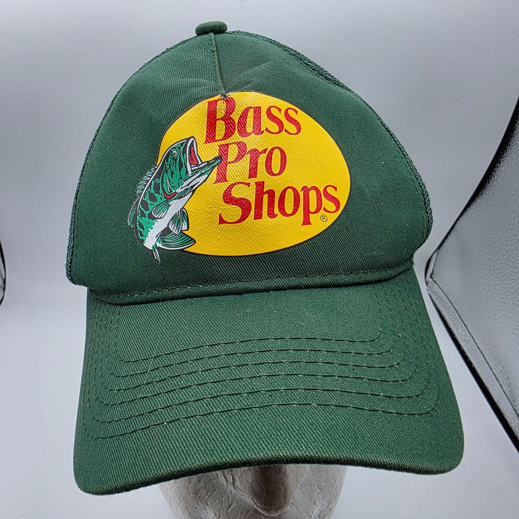 Bass Pro Shops Bass Pro Shops Adjustable Trucker Hat Green Logo Fishing Sna Size ONE SIZE - 1 Thumbnail