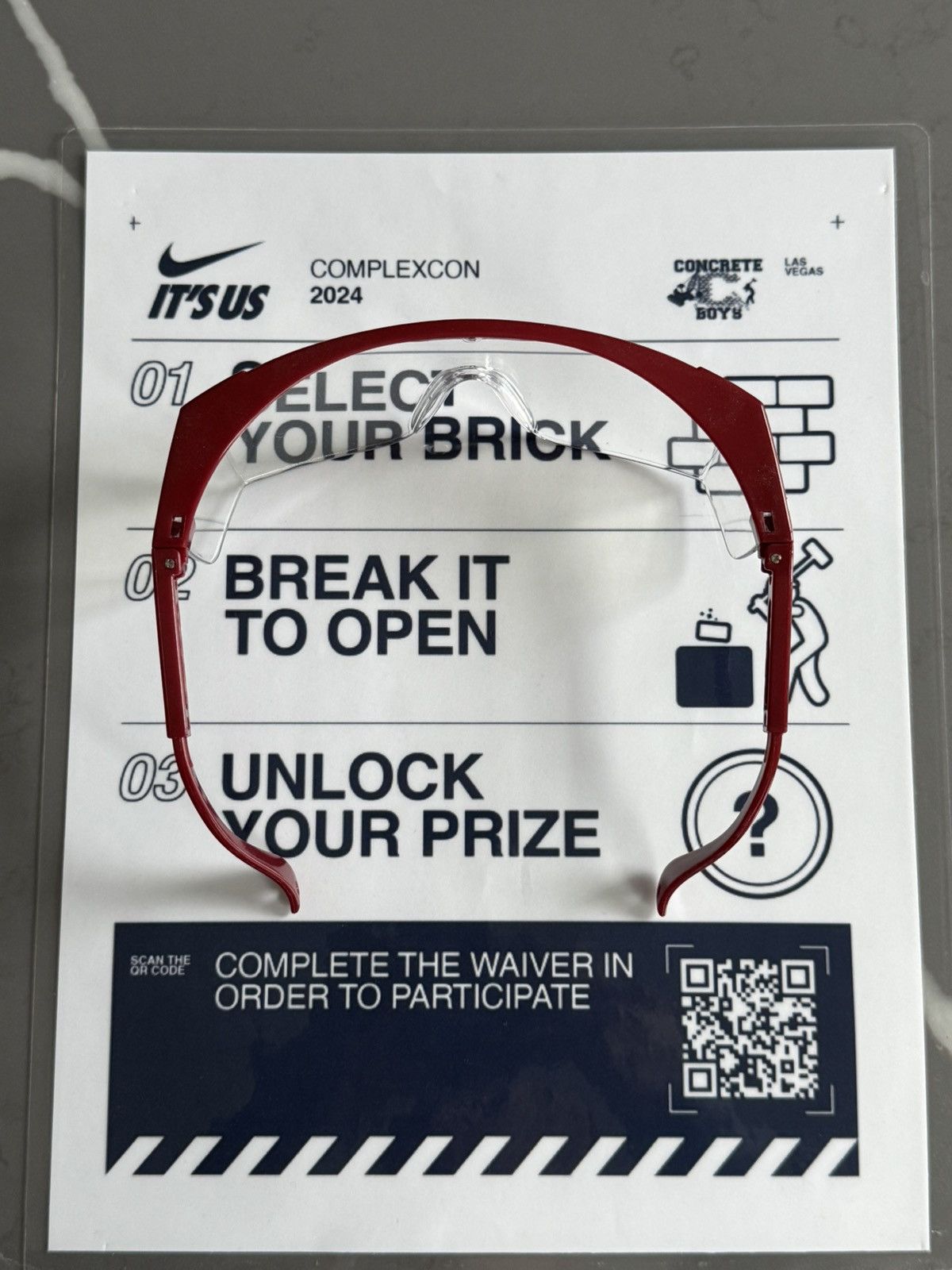 Lil Yachty × Nike Concrete Boys Nike Complexcon Construction Glasses Size ONE SIZE - 4 Thumbnail