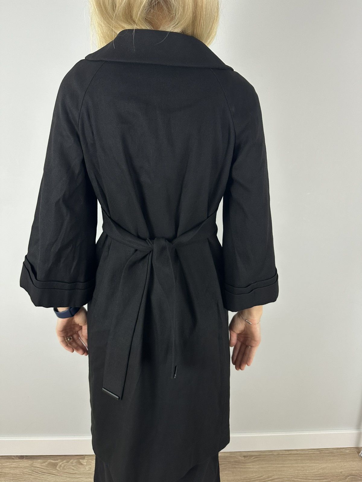 Gucci Auth GUCCI Hemp Cotton Black Women's Coat 38 S 3/4 Sleeve Size S / US 4 / IT 40 - 6 Thumbnail