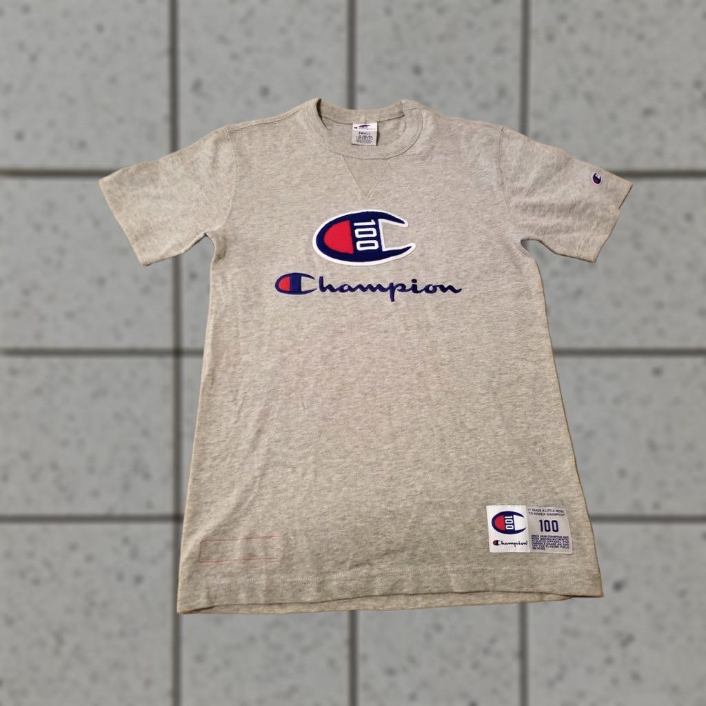 Champion Champion Shirt Mens S Gray Cotton Tee Athletic Gym Workout Size US S / EU 44-46 / 1 - 1 Thumbnail