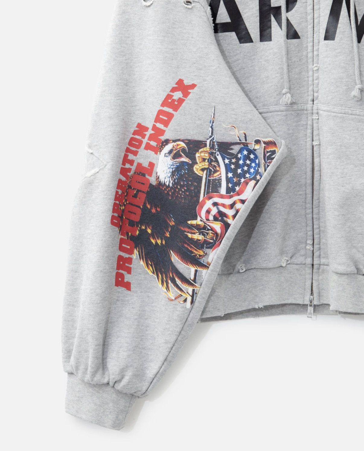 PROJECT G/R Protocol Index - Reconstructed Sweatshirts Zip Hoodie Size US M / EU 48-50 / 2 - 4 Thumbnail