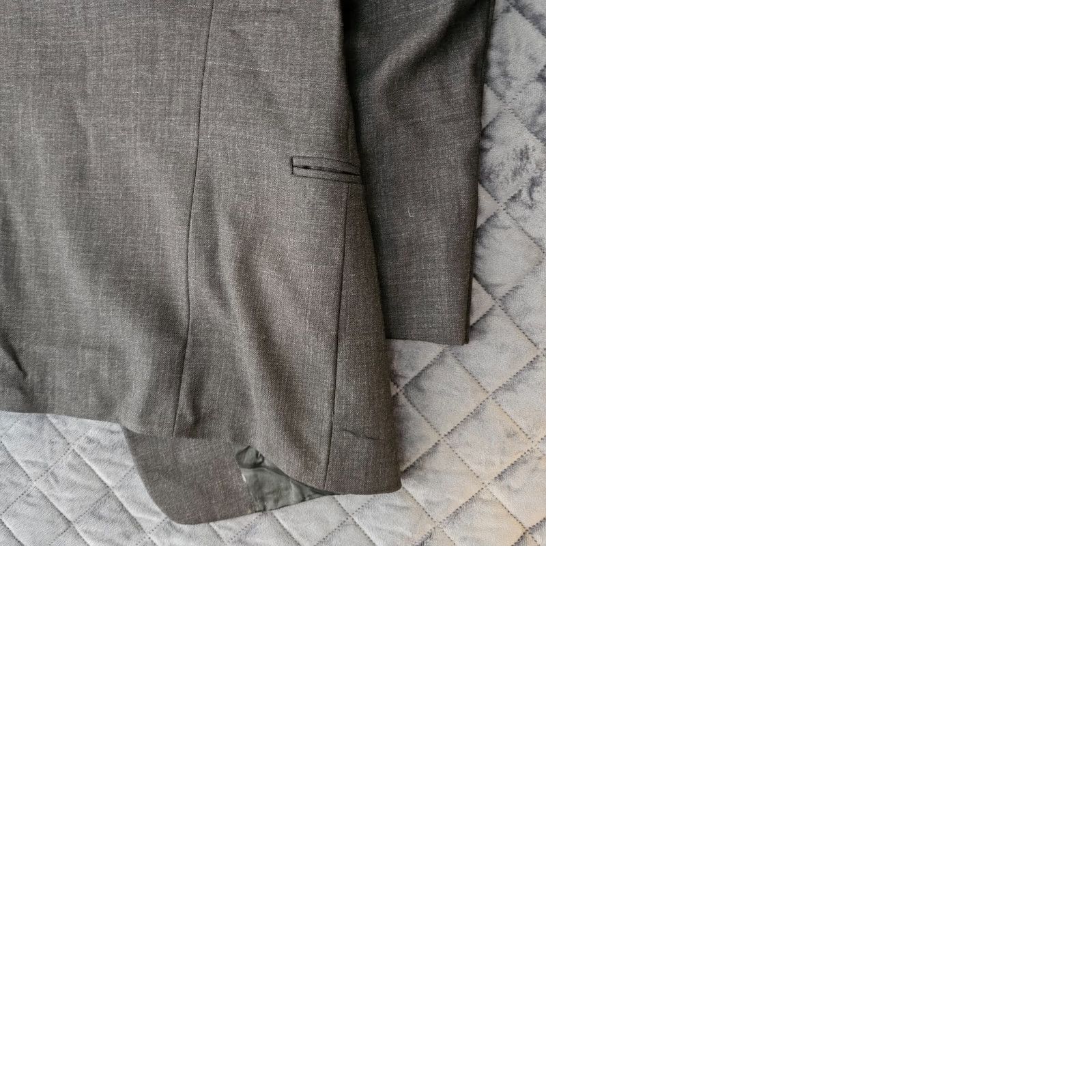 DKNY DKNY Blazer Jacket Mens 42R Wool Ventless 3 Button Formal Italian Charcoal Gray Suit Coat Regular Notch Lapel Single-Breasted Chest 42 Vintage? No Size 42R - 9 Thumbnail