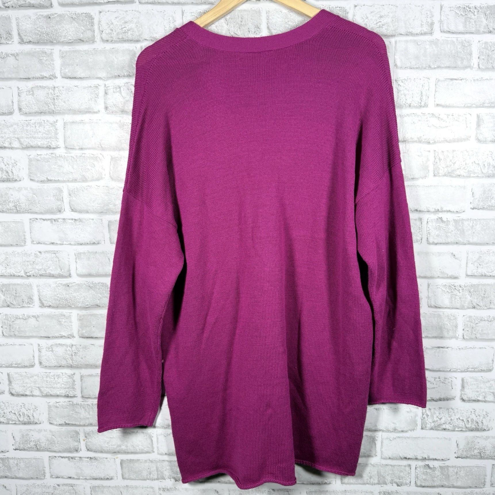 Eileen Fisher Eileen Fisher Cardigan Womens XL Purple Cotton Blend Size XL / US 12-14 / IT 48-50 - 5 Thumbnail
