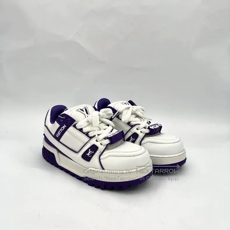 Louis Vuitton Louis Vuitton Trainer Maxi Small Fat Ding White Logo Lace- Size US 7.5 / IT 37.5 - 2 Thumbnail