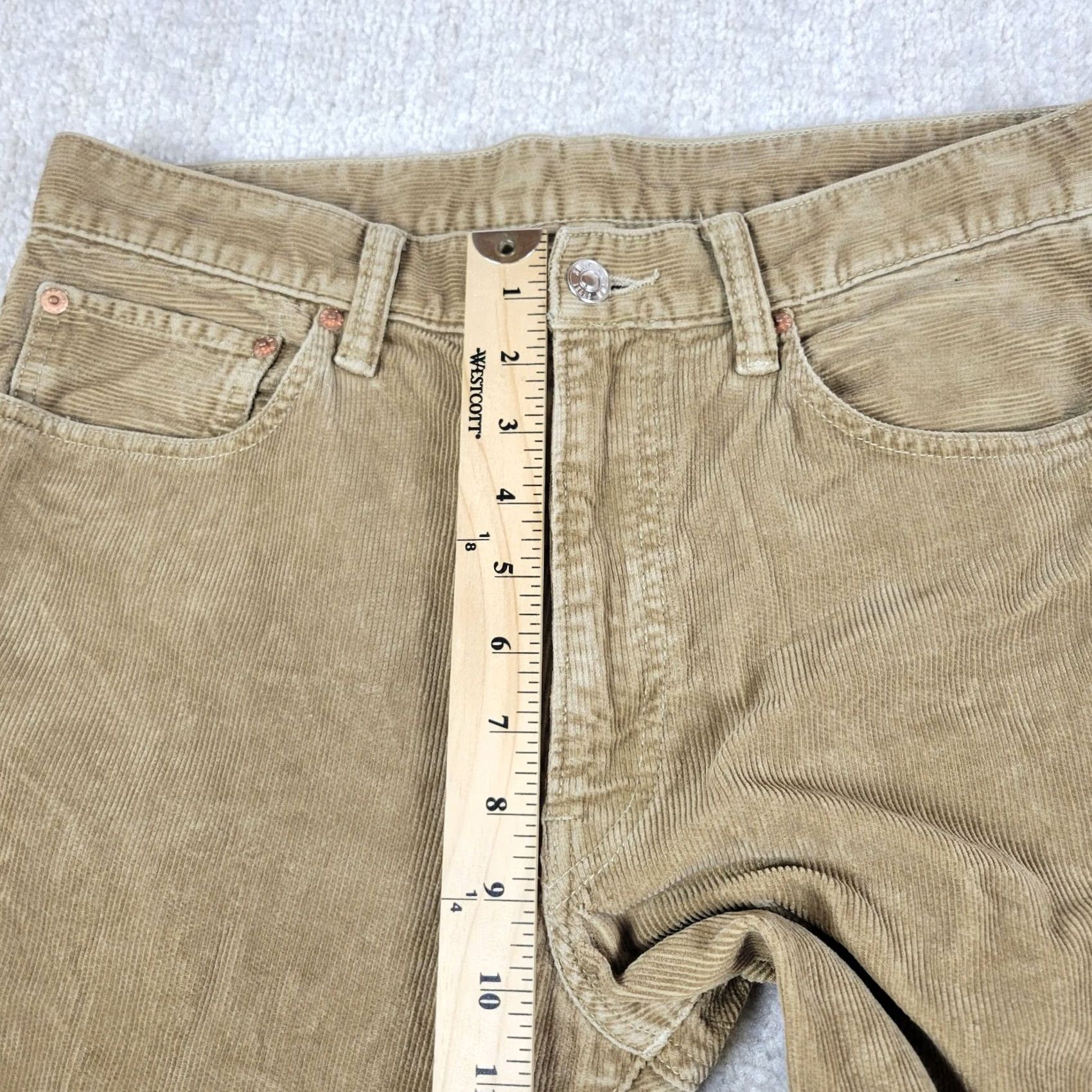 Buck Mason Buck Mason Pants Mens 31x34 Brown Corduroy Craftsman Ford Stretch Straight Flat Front Casual Size US 31 - 7 Thumbnail