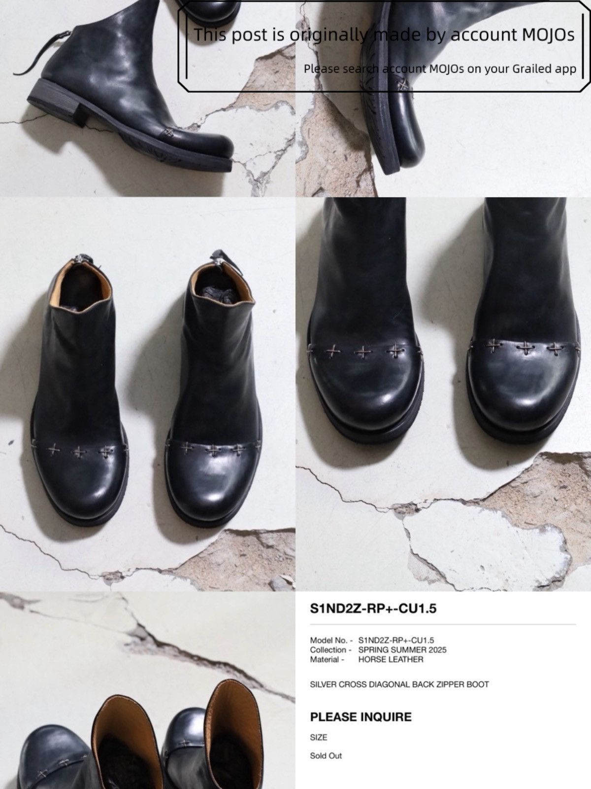 Ma+ Sz 43 M.A+ S1ND2Z-RP+-CU1.5 HORSE LEATHER Boots mojos1921 Size US 10 / EU 43 - 8 Thumbnail