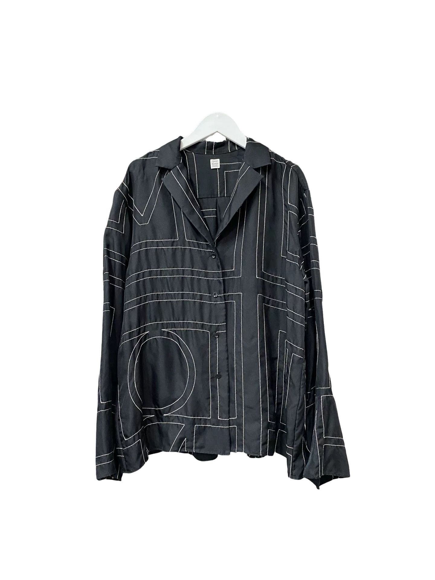 Toteme Toteme Monogram Silk Button Up Shirt Size 34 Size XXS / US 00 / IT 34 - 1 Thumbnail