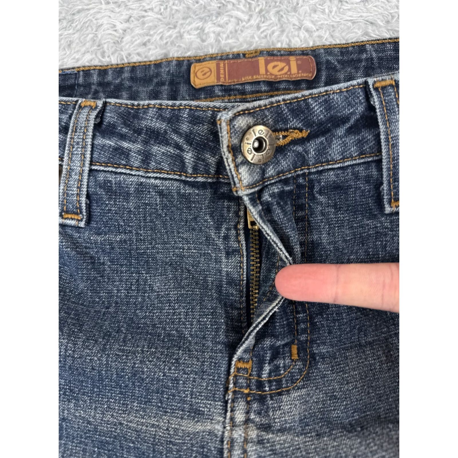 Vintage LEI Jeans Women 31 Blue Denim Flared Mid Rise 31x30 Pants Cotton Blend 5-Pocket Rock Vintage: No Size 24" / US 00 / IT 34 - 5 Thumbnail