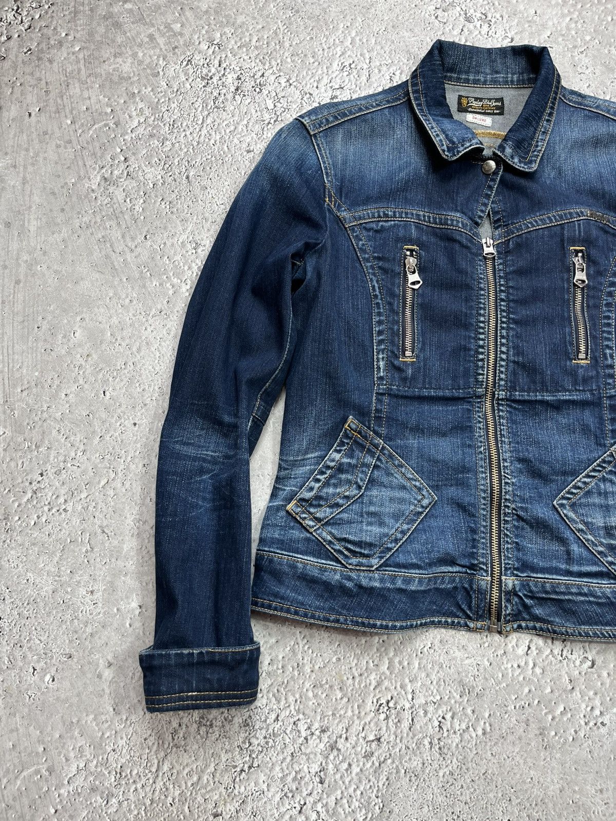 Replay Replay Blue Jeans Deluxe Denim Jacket S Fitted Zip Vintage Size S / US 4 / IT 40 - 4 Thumbnail