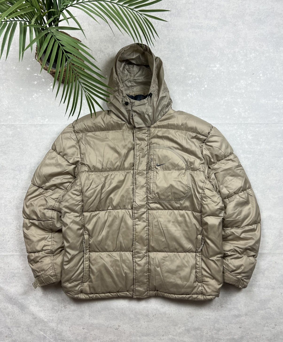 Nike 90s Nike Swoosh Vintage Y2K Oversized Hooded Puffer Jacket Size US XL / EU 56 / 4 - 1 Thumbnail