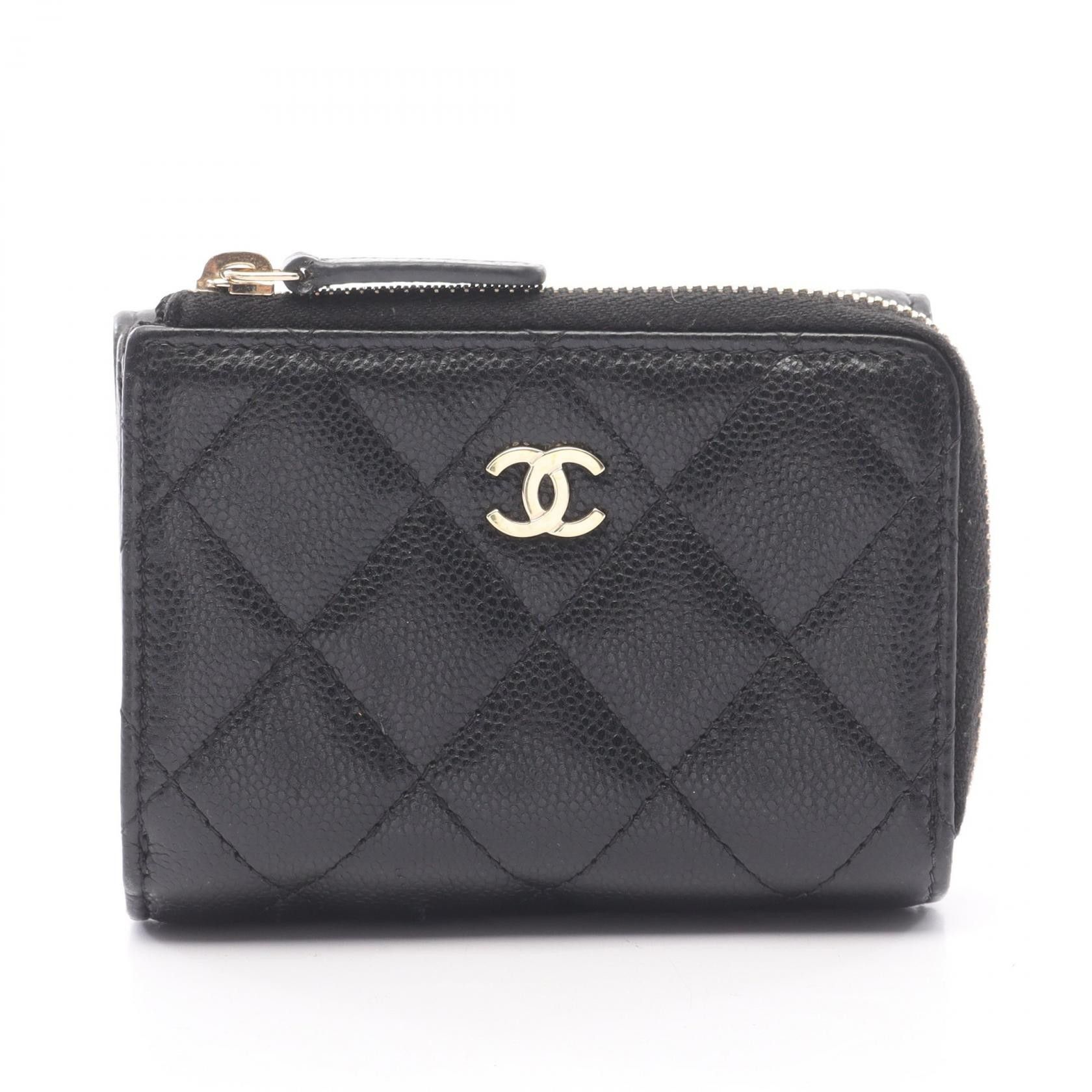 Chanel Chanel Chanel Classic Small Wallet Caviar Skin Wallet Leather Short Wallet AP3177 Size ONE SIZE - 1 Thumbnail