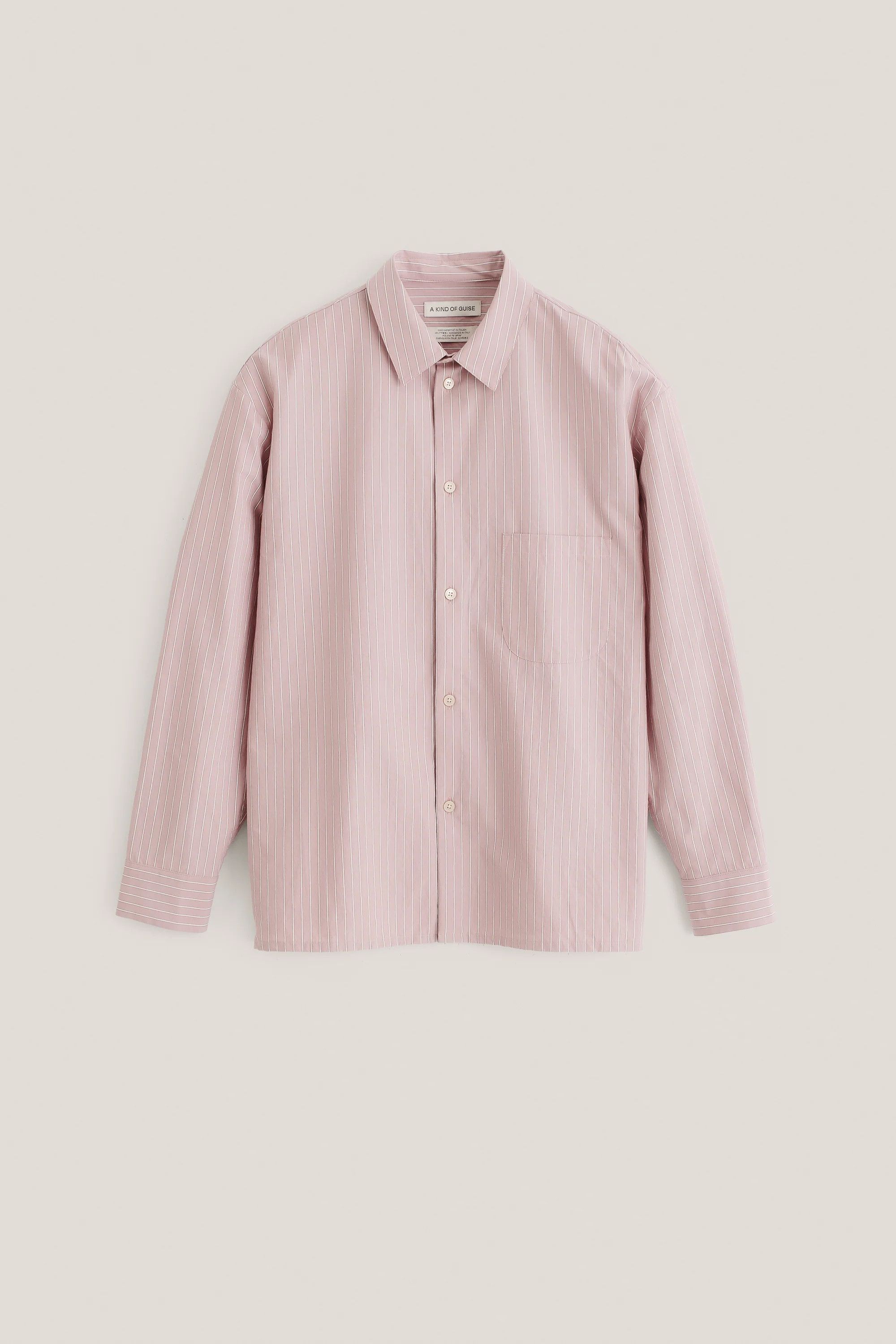 A Kind Of Guise 💚 AW25 A Kind Of Guise Gusto Shirt Wild Rose Stripe NEW Size US L / EU 52-54 / 3 - 1 Thumbnail