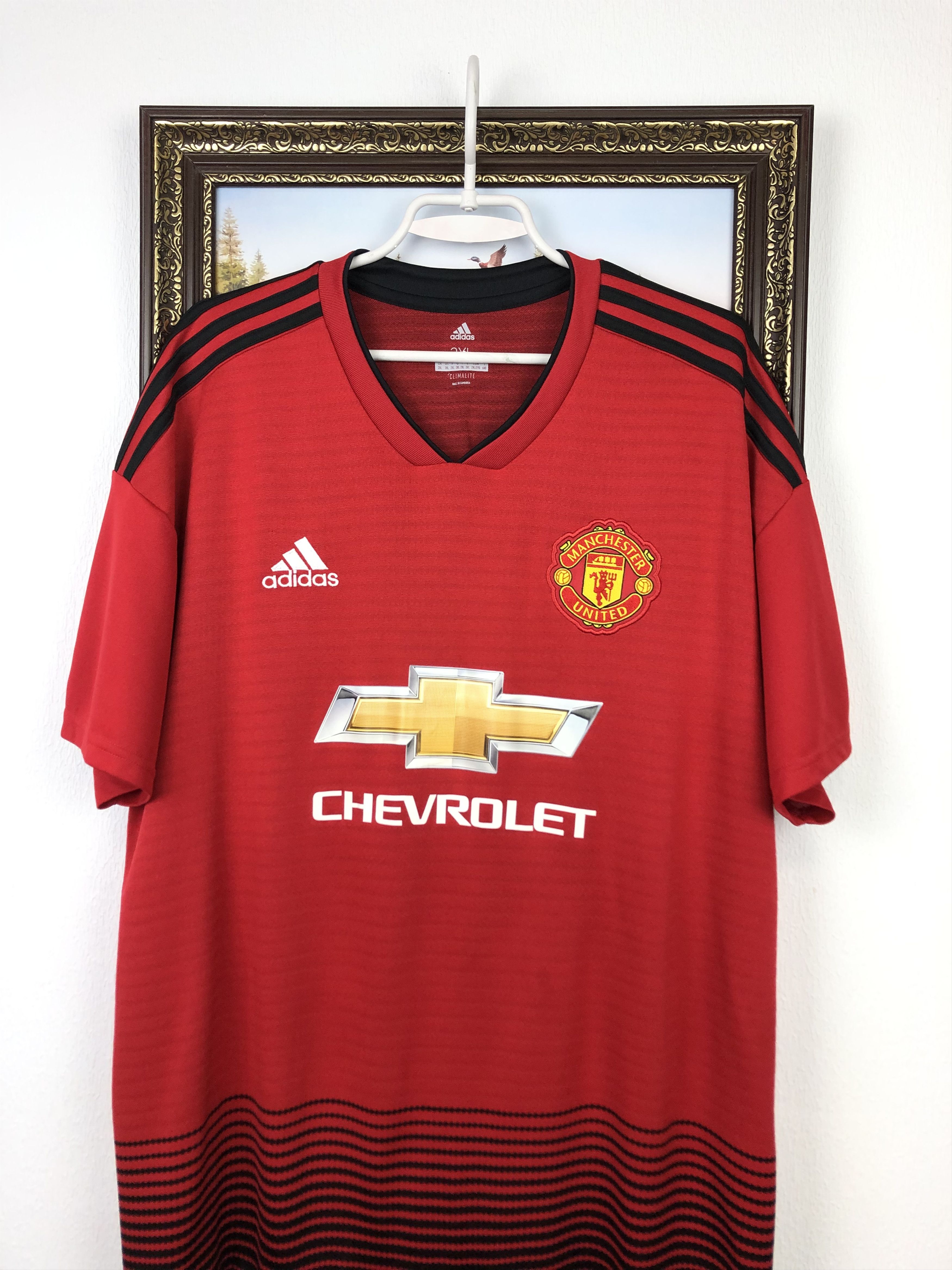 Adidas Manchester United football shirt 2018 Soccer Lindelof Jersey Size US XXL / EU 58 / 5 - 5 Thumbnail