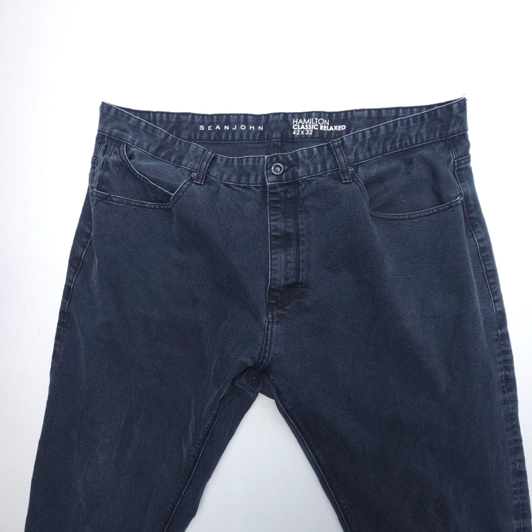 Sean John Sean John Hamilton Classic Relaxed Jeans Mens 42 x 32 Black Denim 5-Pocket Straight尺/Comfort Size US 42 / EU 58 - 4 Thumbnail