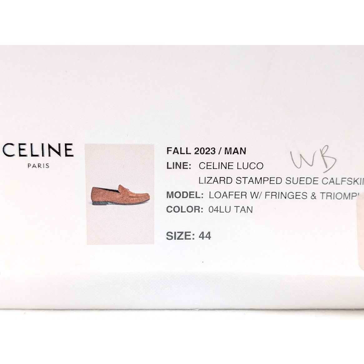 Celine o1rshd1 Lizard Stamped Suede Calfskin Loafers in Tan Size US 11 / EU 44 - 23 Thumbnail