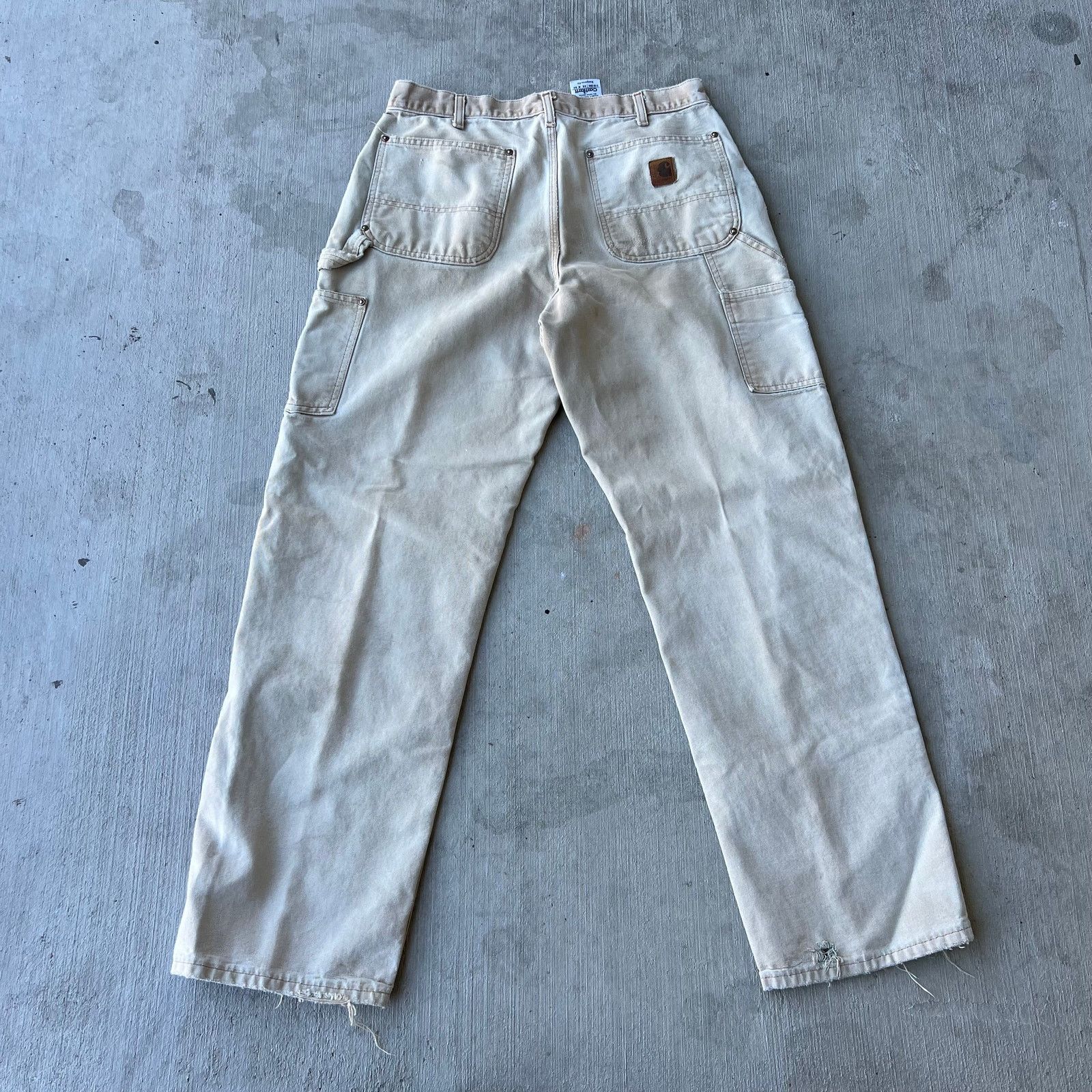 Carhartt × Vintage Carhartt faded brown double knee work wear carpenter pants Size US 31 - 5 Thumbnail