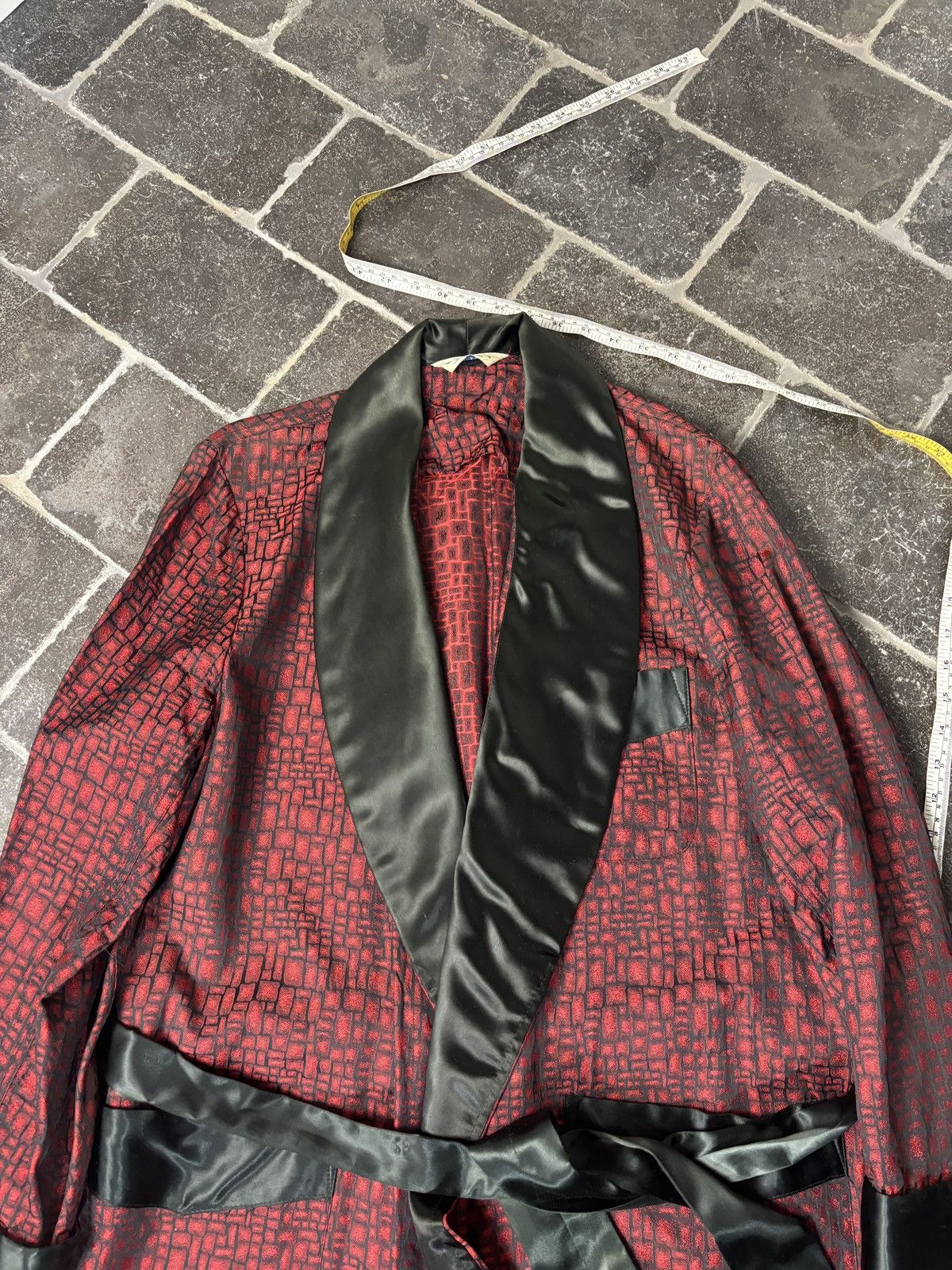 Vintage 1950s Smoking Jacket True Vintage House Coat Belted Robe USA Size US S / EU 44-46 / 1 - 4 Thumbnail