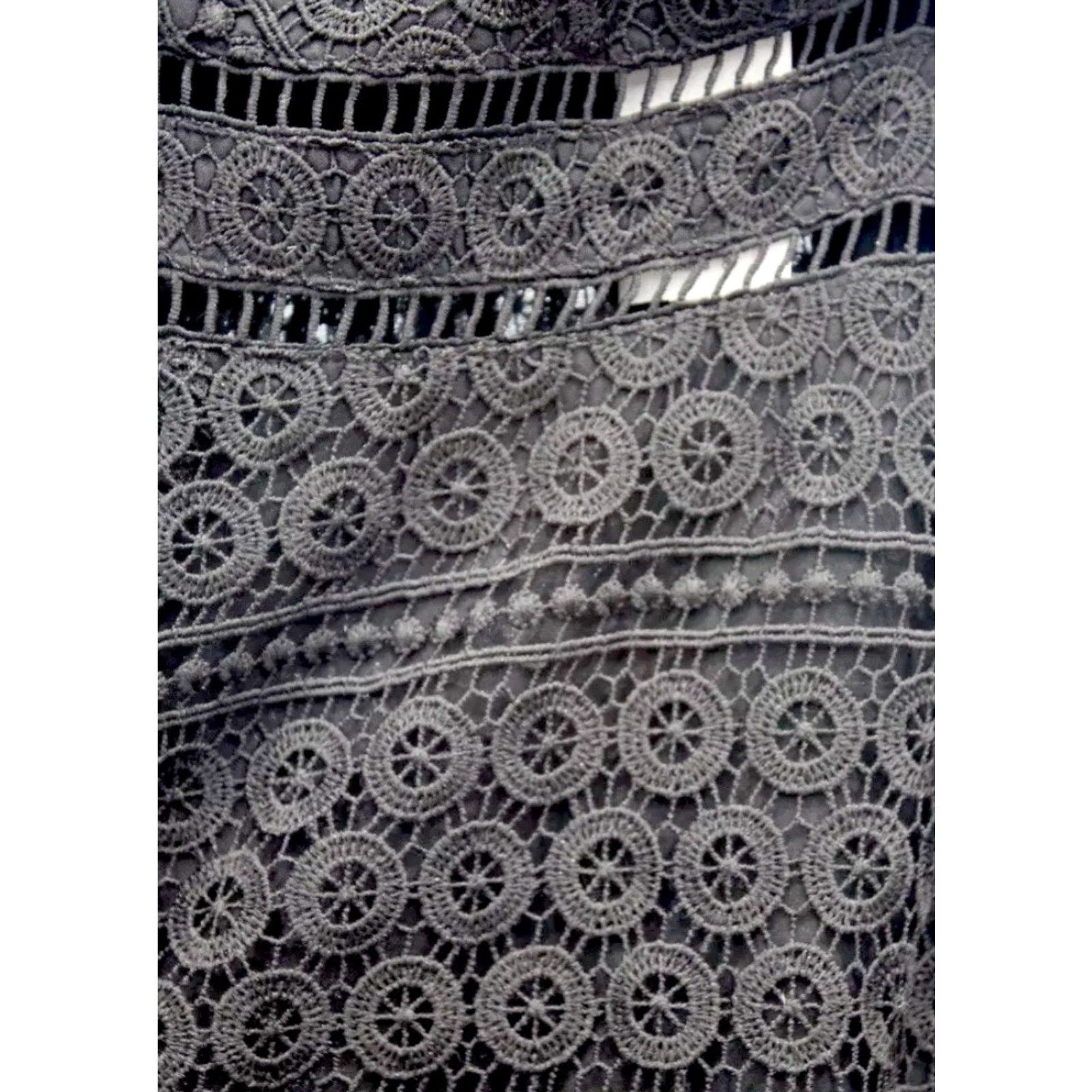 Abercrombie & Fitch Abercrombie & Fitch Dress Black Lace Eyelet Waist Detail Mini Sundress S Womens SM (New) Size S / US 4 / IT 40 - 3 Thumbnail