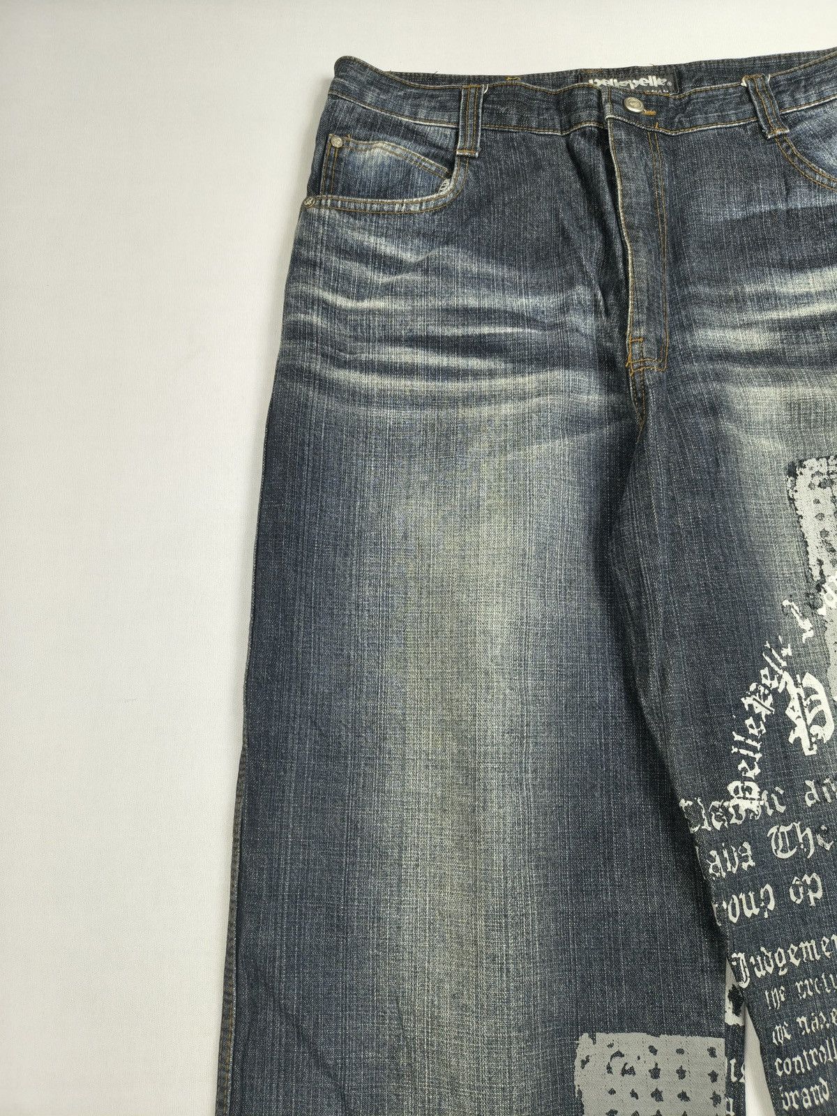 Pelle Pelle Pelle Pelle Crazy Graphic Y2K Baggy Jeans (066) Size US 36 / EU 52 - 4 Thumbnail