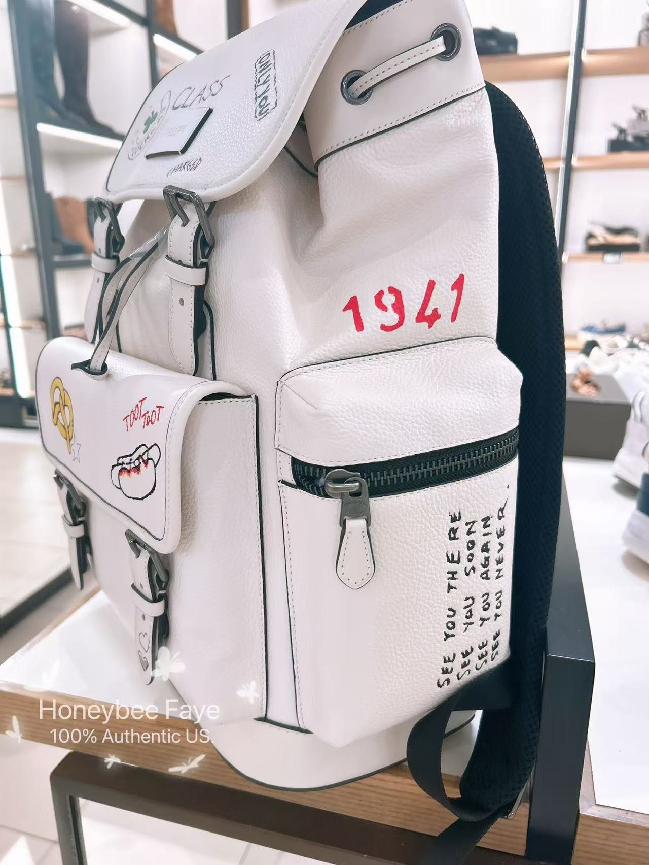 Coach NWT Coach Sprint Backpack With Sketch Print CAJ65 Size ONE SIZE - 3 Thumbnail