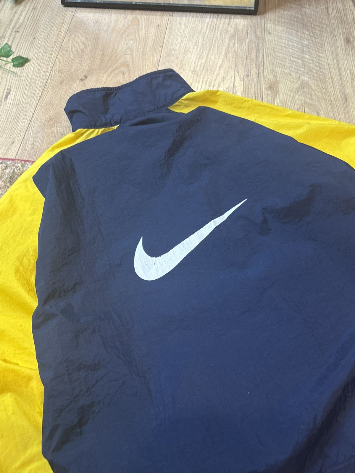 90s Nike Vintage Nylon Jacket Big Swoosh Logo Back Rare Y2K
