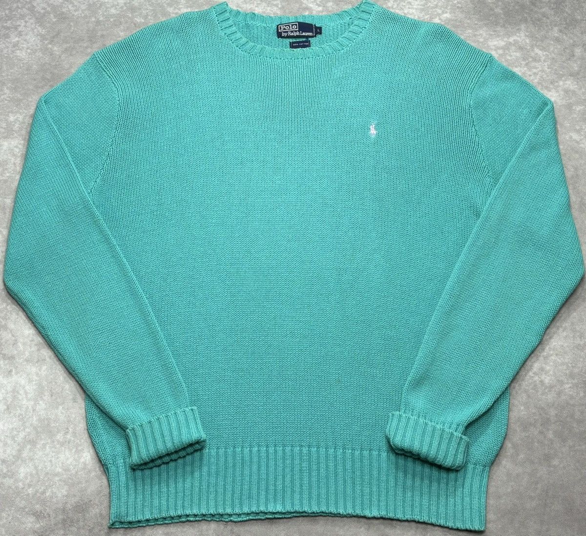 Ralph Lauren 90’s Vintage Polo Ralph Lauren Cotton Knit Sweater Size US L / EU 52-54 / 3 - 1 Thumbnail
