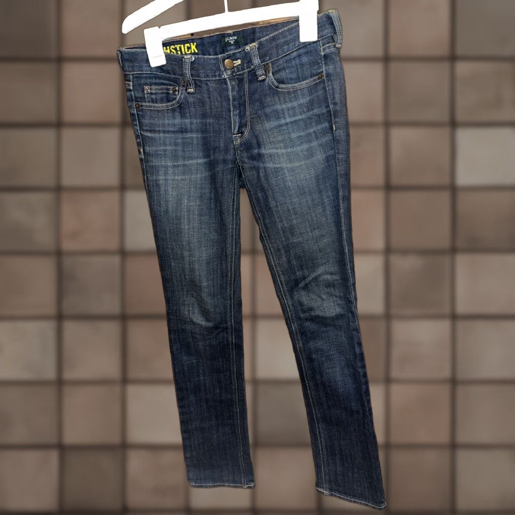 J.Crew J.Crew Jeans Womens Matchstick Stretch Dark Blue Straight Leg Size 26S Size 26" / US 2 / IT 38 - 1 Thumbnail