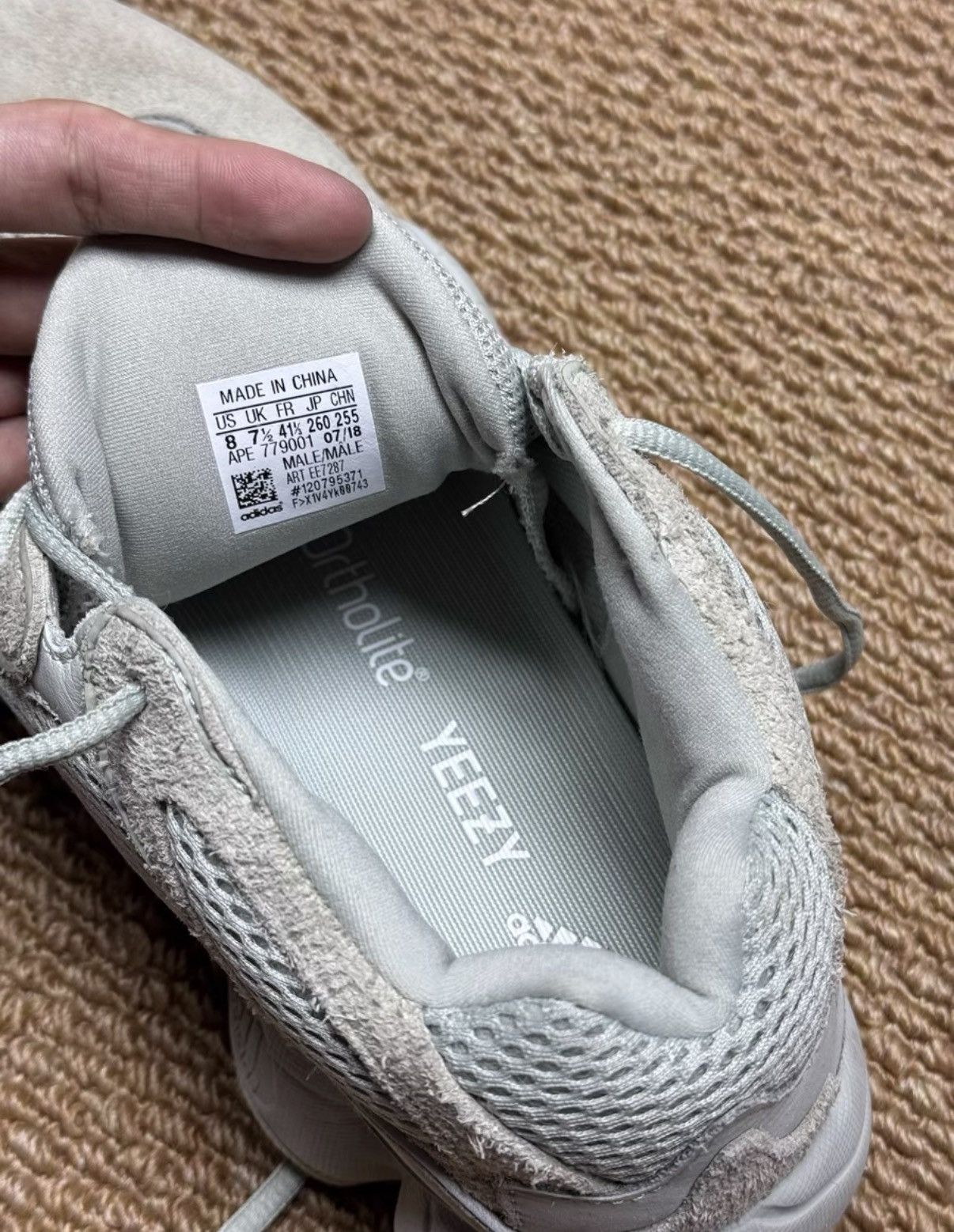 Adidas Adidas Yeezy 500 Salt, Style Code EE7287 K37 Size US 8 / EU 41 - 6 Thumbnail