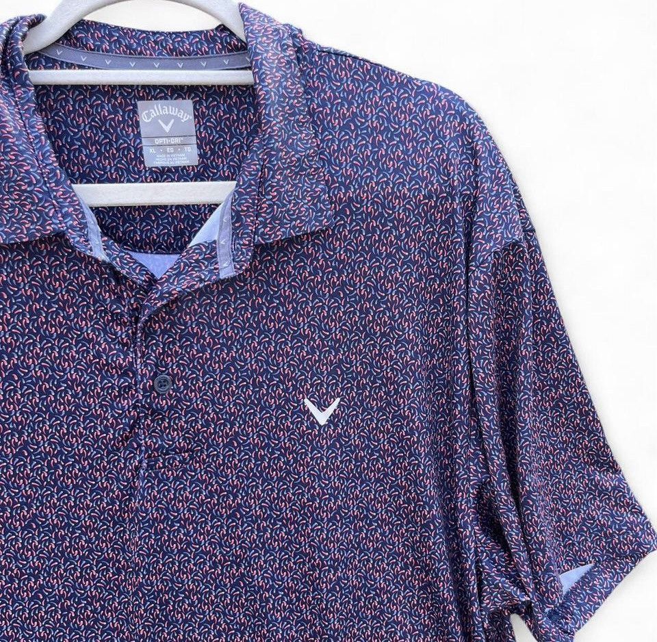 Callaway Callaway Men’s Purple Micro-Pattern Performance Polo XL Size US XL / EU 56 / 4 - 3 Thumbnail