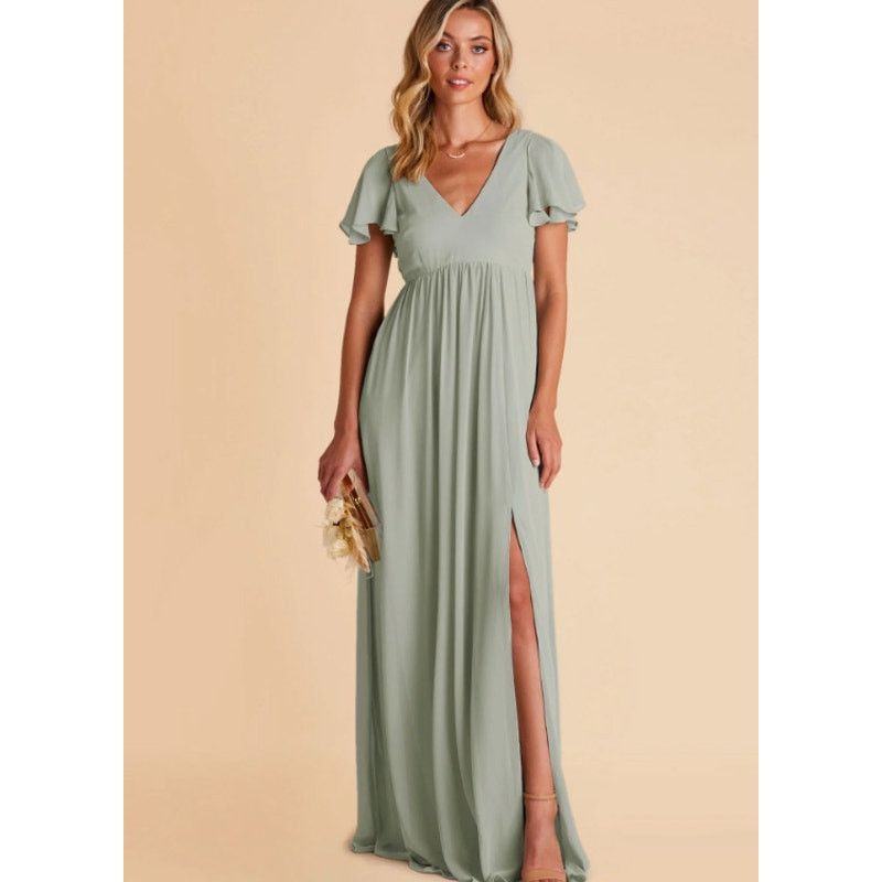 Birddogs Birdy Grey Womens Hannah Empire Waist Bridesmaid Dress Sz S Size S / US 4 / IT 40 - 1 Thumbnail