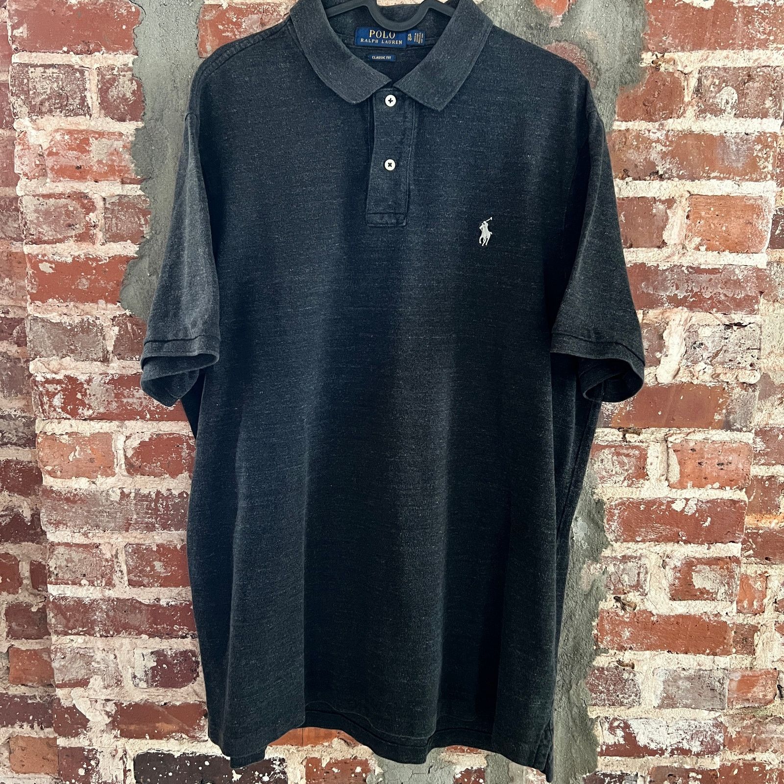 Polo Ralph Lauren Polo Ralph Lauren Men's Charcoal Gray Polo Shirt XL 23x30 Size US XL / EU 56 / 4 - 3 Thumbnail