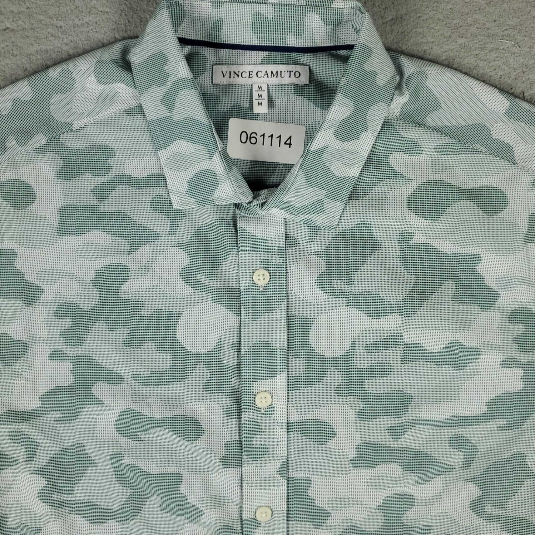 Ralph Lauren Vince Camuto Shirt Mens Size Medium Green Camouflage Button Up Short Sleeve Size US M / EU 48-50 / 2 - 2 Thumbnail