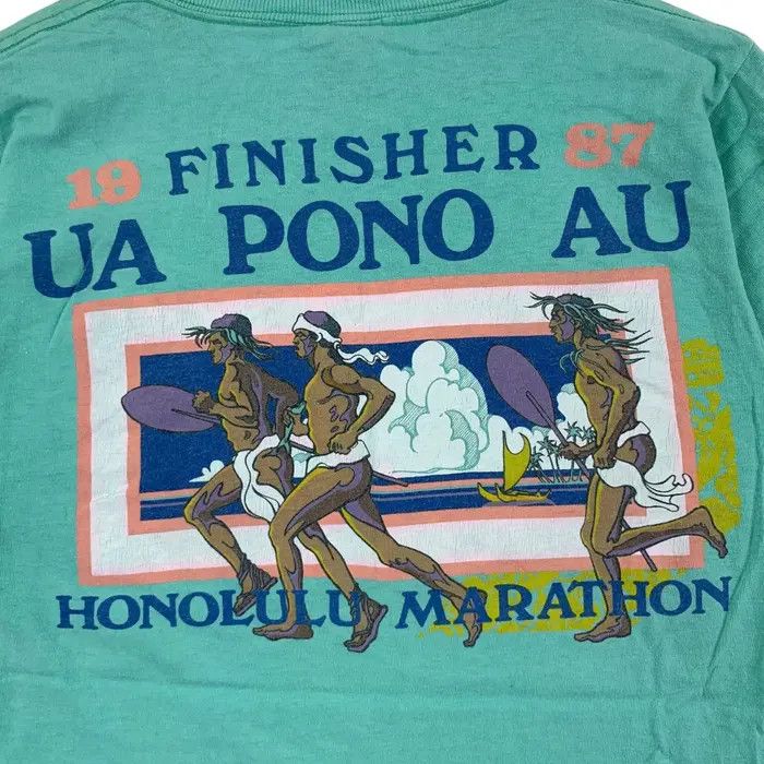 Vintage Vintage 1987 HONOLULU MARATHON FINISHER At&T Tee Shirt Size US M / EU 48-50 / 2 - 4 Thumbnail