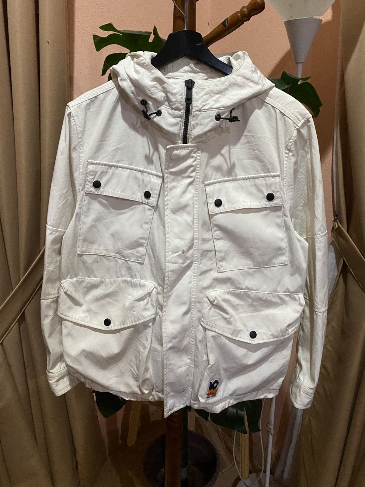 Vintage Able Jeans White Utility Hooded Jacket Streetwear – Size L Size US M / EU 48-50 / 2 - 3 Thumbnail