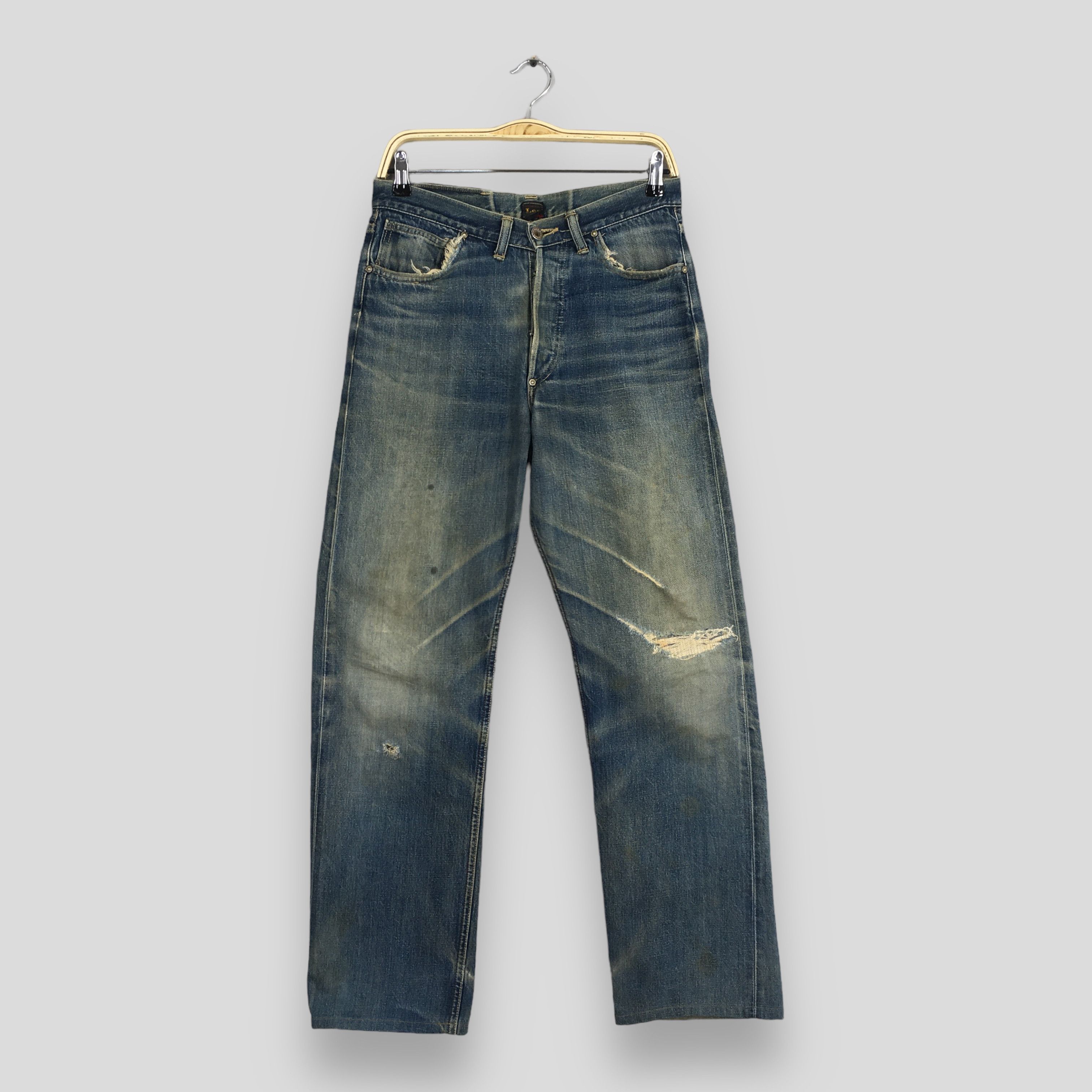 Size 29x29 Vintage Lee 2101 Union Made Blue Selvedge Jeans