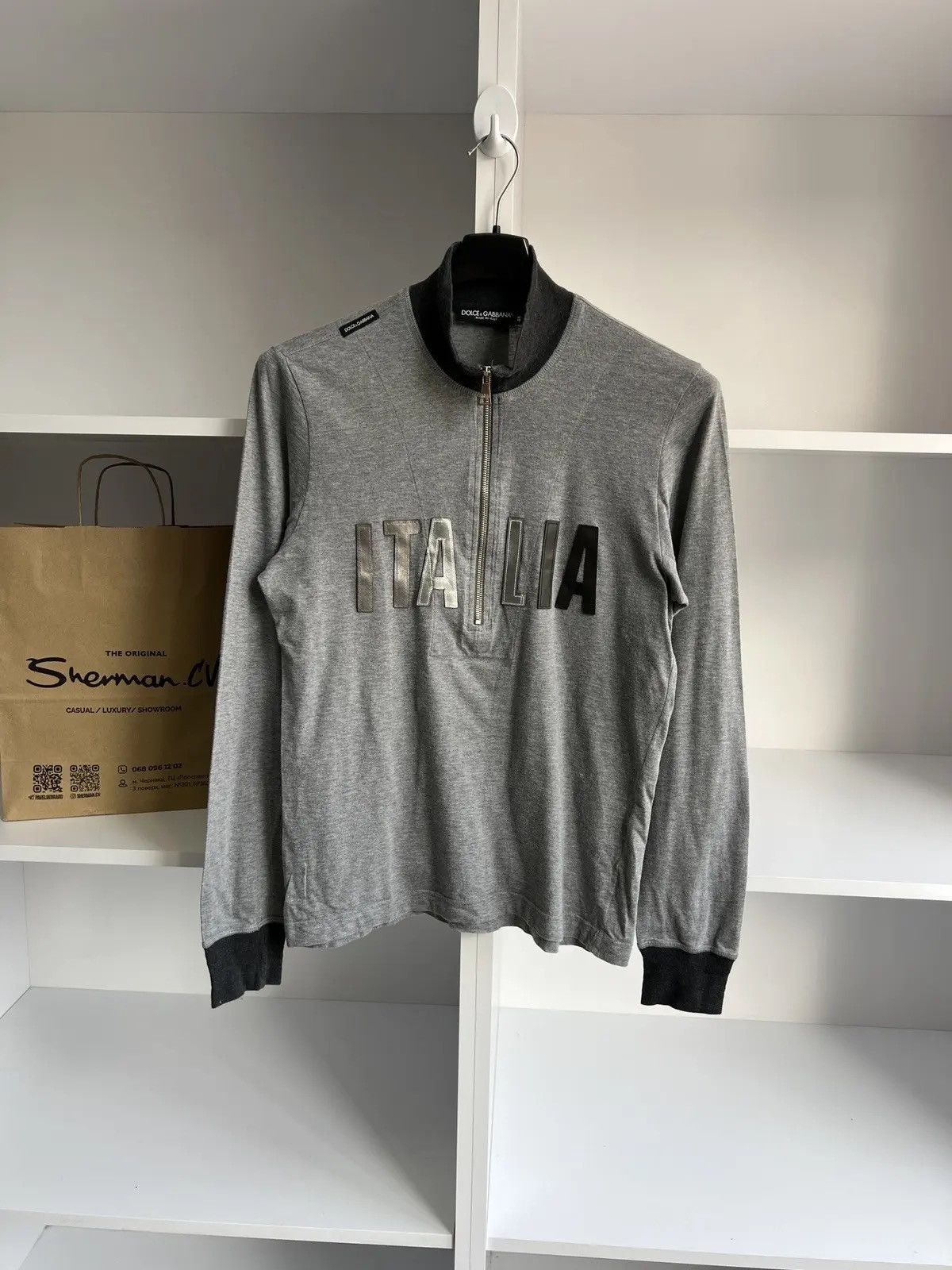 Dolce & Gabbana × Vintage Vintage Dolce Gabbana Luxury 1/4 zip sweatshirt Size US M / EU 48-50 / 2 - 3 Thumbnail