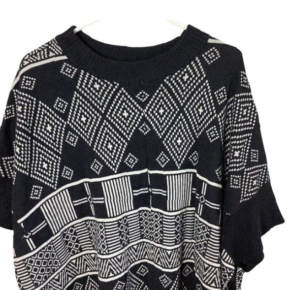 H&M VINTAGE H&M Western Sweater Poncho Womens XS/S Oversized Gray Tunic Pullover Wool Blend Size XS / US 0-2 / IT 36-38 - 3 Thumbnail