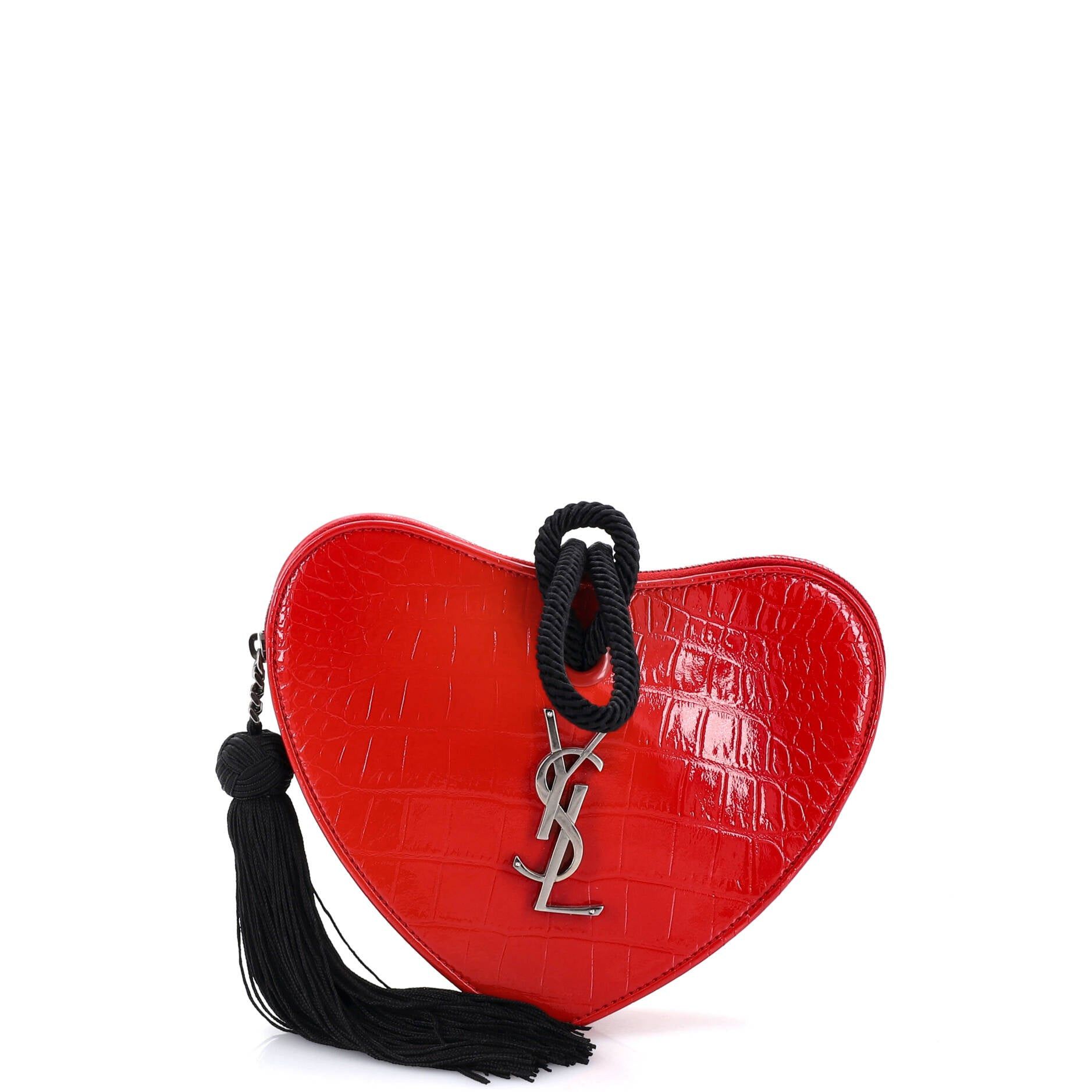 Saint Laurent Paris Heart Tassel Clutch Size ONE SIZE - 1 Thumbnail